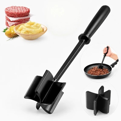 Black handheld meat - black,